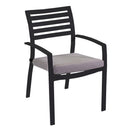 Sedia da Giardino 58x57xh88 cm in Alluminio Boston Antracite