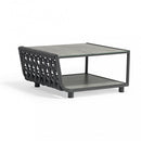 Tavolino Galapagos 81x71x40 h cm in Alluminio Antracite