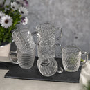 Set 6 Tazzine da Caffè Ø6x7 cm in Vetro Trasparente VdE Tivoli 1996 Geometrie