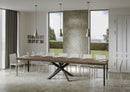 Tavolo Allungabile 180-440x90x77 cm Volantis Premium Tortora Telaio Antracite 