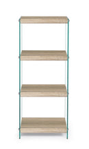 Libreria 4 Ripiani Line Kenya in Vetro