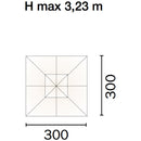 Ombrellone da Giardino Decentrato in Legno 3X3m Vorghini UnShake Ecrù