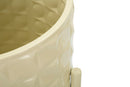 Porta Vasi Betsy Tris Ø36x56,5 cm - Ø30x48,5 cm - Ø24x37,5 cm in Ferro Crema      