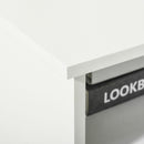 Scrivania Porta PC 4 Cassetti 120x50x76 cm in Legno Bianco
