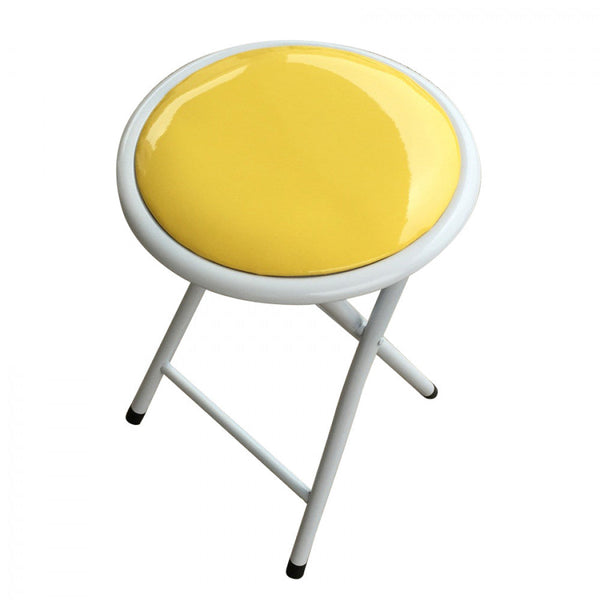 Tabouret de Camping Pliant Slim Ø30x45 h cm en Acier Jaune online