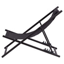 Sdraio Pieghevole Lido con Poggiatesta 94x60x92-81 cm in Poliestere e PVC Antracite      