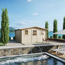 Casetta Box da Giardino 398x496x193-229A cm Dublino Express in Legno di Abete PEFC 