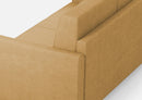Divano Angolare 5 Posti 221x221x85 cm Karay in Tessuto Ocra