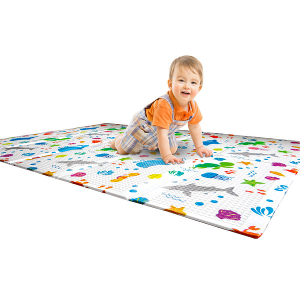 Tappeto Morbido per Bambini 200x150x1 cm Pieghevole Oceano Multicolore online