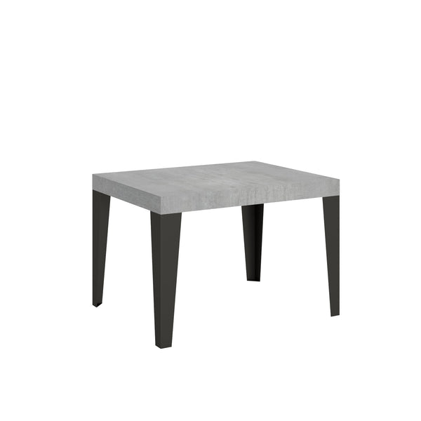 online Table extensible 120-204x80x77 cm Ciment flammé et Anthracite