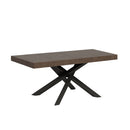 Tavolo Allungabile 120/380x90 cm Volantis Premium Noce Gambe Antracite      