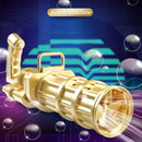 Pistola Bolle di Sapone Automatica Ba Batterie Bubble Gun Oro