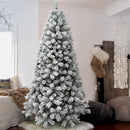 Albero di Natale Innevato Royal 240 cm 1413 Rami Super Folto Effetto Neve Bianco      