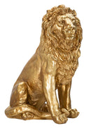 Statua Leone 67x80x36,5 cm in Poliresina Oro