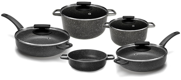 acquista Batterie de cuisine 9 pièces Olympia Hard Cook antiadhésive en aluminium moulé sous pression