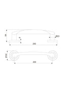 Maniglia Curva con Rosette Ø50 mm per Porte Scorrevoli Alluminio Nichel Satinato 4 Pezzi Emuca