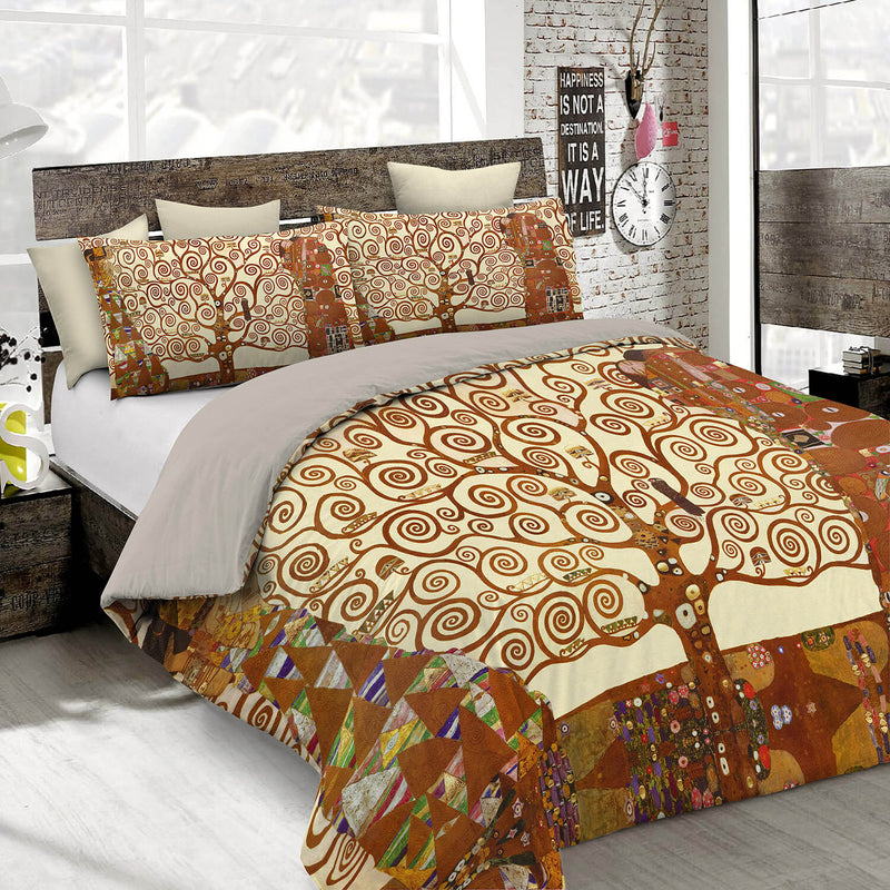 Copripiumino Matrimoniale con Federe Stampato in Microfibra AR 103