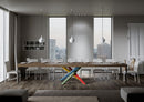 Tavolo Allungabile 180-440x90x77 cm Volantis Premium Noce Telaio 4B 
