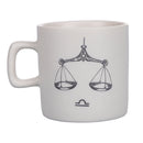 Tazzina Caffè Zodiaco "bilancia" Ø6x6,5 cm in Bone China VdE Tivoli 1996 Bianco