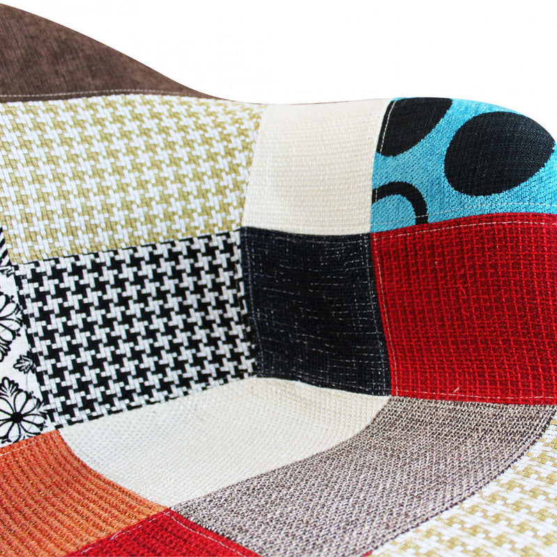 Poltrona Dondolo Moritz 53x47x82 h cm in Legno Patchwork