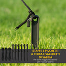 Babbo Natale Gonfiabile Luminoso 146x77x238 cm con  Luci LED