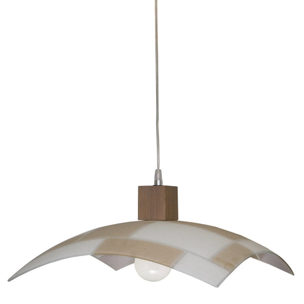 Suspension 50X50 1xE27 Tortora Frame Verre Plaque Blanc-Marron E-Energy Dora acquista