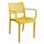 Fauteuil Eveline 58,5x55,2x84 cm en polypropylène jaune
