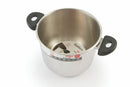 Pentola Antiaderente in Acciaio Inox Ø24cm Triplo Fondo 2 Manici Soriani Mia
