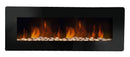 Camino Elettrico da Parete Effetto Fiamma 127x11x50 cm 900W/1800W Nero 