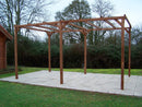 Pergola da Giardino 296x492x239 cm in Legno Picea Massello Termo Trattato