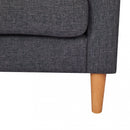 Divano 3 Posti Ramsey 180x73x82 h cm in Tessuto Grigio scuro