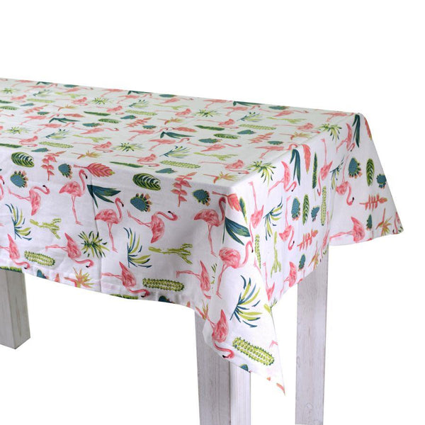 Nappe rectangulaire 140x240 cm en coton 180 g/m² Flamant rose online