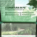 Serra a Tunnel per Orto 3x3x2 m con Porte Avvolgibili e Finestre in Acciaio e PE Anti UV Verde      
