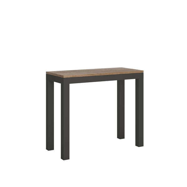sconto Console Extensible 90-300x40x77 cm en Mélamine Marron
