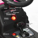 Trattore Elettrico per Bambini 12V con Rimorchio Rosa