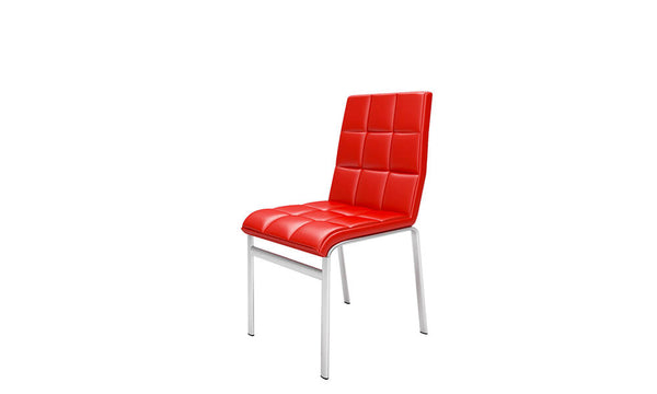 Lot de 4 Chaises en Simili Cuir Souple 85x44x45 cm TFT Serena Rouge online