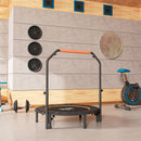 Mini Trampolino Fitness Ø114 cm Pieghevole con Manubrio Regolabile in Altezza Arancione e Nero      