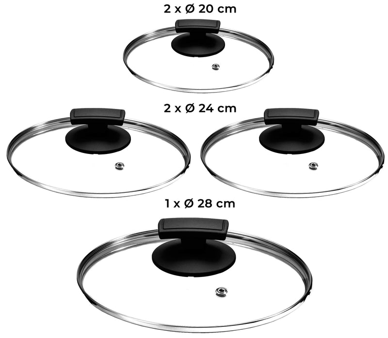 Batteria di Pentole 9 Pezzi in Alluminio Pressofuso Antiaderente Olympia Supreme