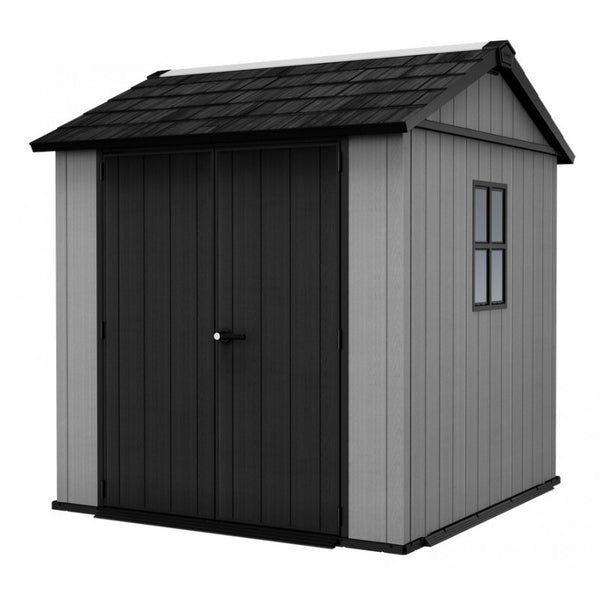 Casetta Box da Giardino 230x223,8x246 cm Newton Plus 757/775 Doppia Opzione Montaggio in Resina Evotech+ Grigio cm prezzo