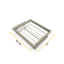 Kit Cassetto Portascarpe e Telaio per Armadio 600 mm in Alluminio e Plastica Emuca Grigio Pietra