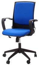 Sedia Poltrona Operativa da Ufficio in Tessuto Motti Eagle Nero e Blu