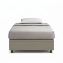 Letto Singolo Contenitore Imbottito Similpelle Cappuccino BoxMax Varie Misure