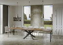 Tavolo Allungabile 120-380x90x77 cm Volantis Noce Telaio Antracite 
