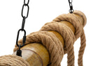 Lampadario Bamboo Rope 80x15x120 cm in Bambù e Corda Marrone      