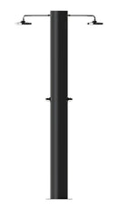Doccia Solare da Giardino 70 L 2 Soffione Eco Rain e 2 Miscelatore Temporizzato Arno T2N Nero Opaco 