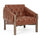 Fauteuil rembourré 83,5x81,5x76 cm en similicuir marron