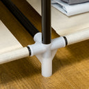 Armadio Portatile Guardaroba Salvaspazio 103x43x162.5 cm in Tessuto Non Tessuto Crema      