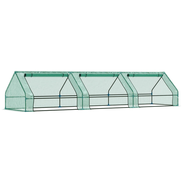 acquista Serre de jardin en acier et polyéthylène 400x100x80 cm Vert
