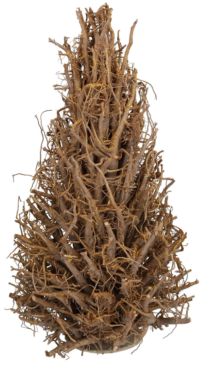 Albero di Natale in Legno Ø43x70 cm Oro