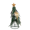 Mini Albero di Natale in Metallo verde oro con stella cm Ø20/30xh57